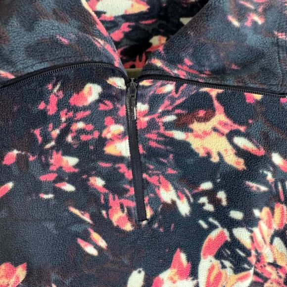 Columbia Glacial IV Print Half Zip Dark Nocturnal Florescence Pullover Fleece M - Picture 7 of 10